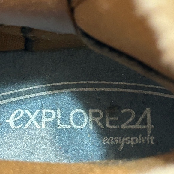 Easy Spirit Boots 9.5 Wide Leather Upper Faux Fur Lined Winter Boots - Picture 7 of 7